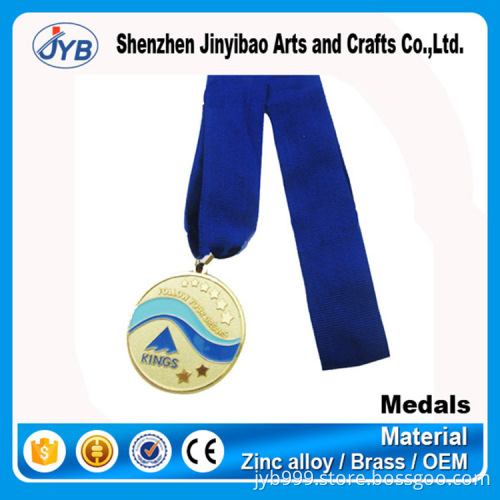 Embossed and soft enamel round gold plated medal of honor